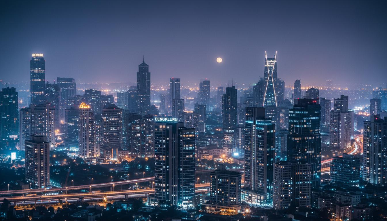 Bengaluru cityscape at night